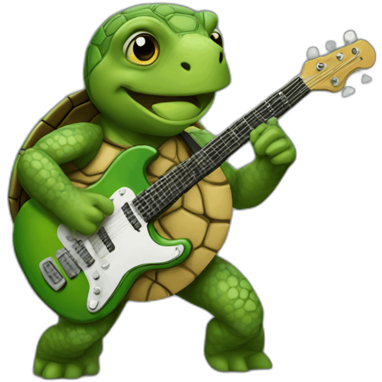 guitarist turtle emoji