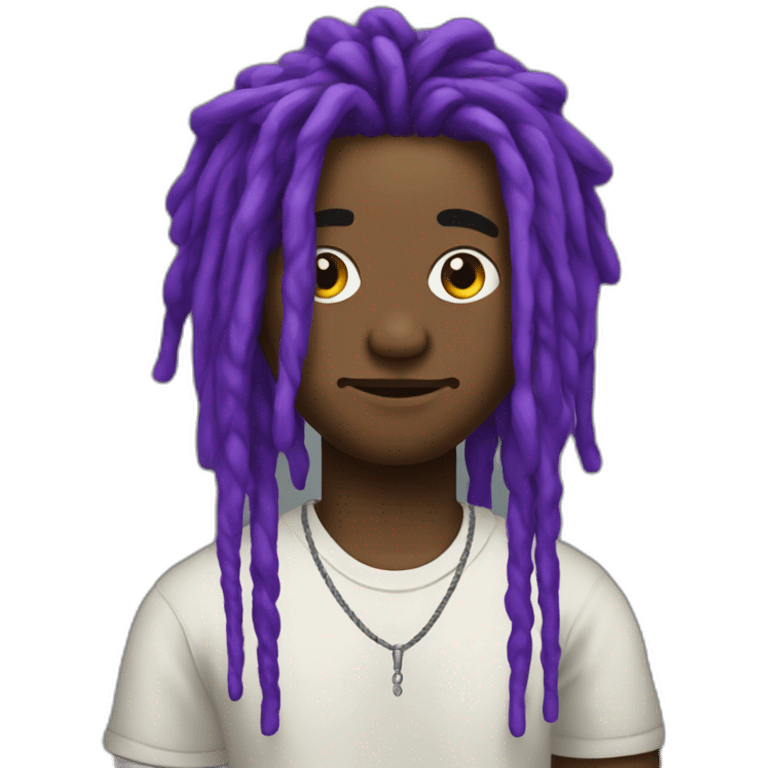 lil uzi purple dreads emoji