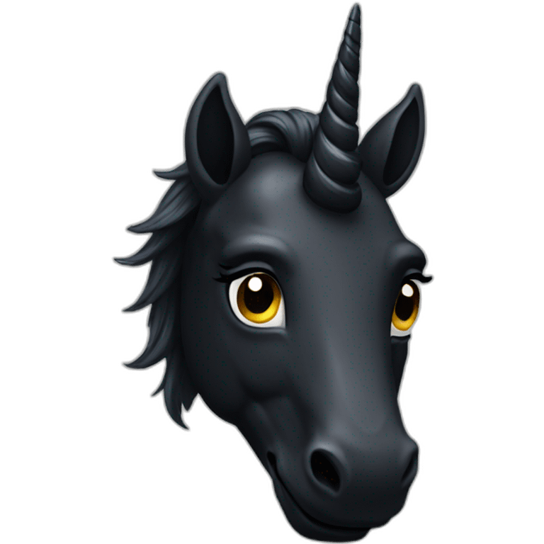 black unicorn head emoji