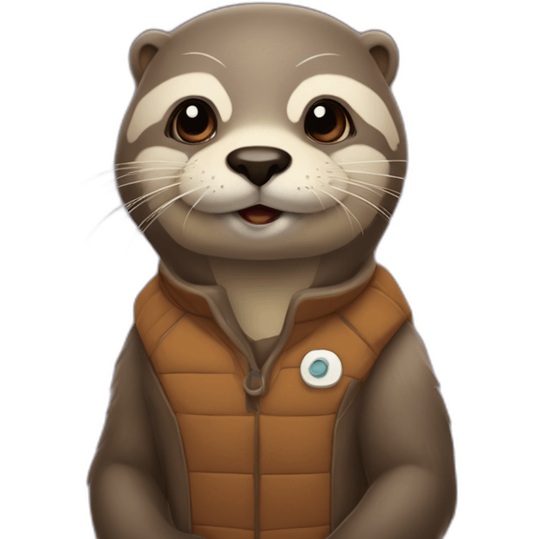 loutre avec un déguisement de morse emoji