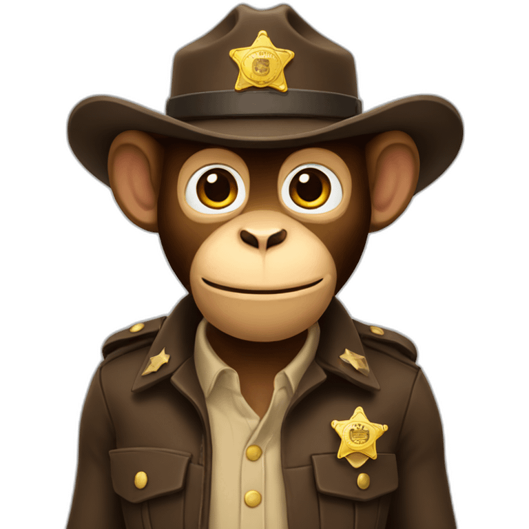 sheriff monkey emoji