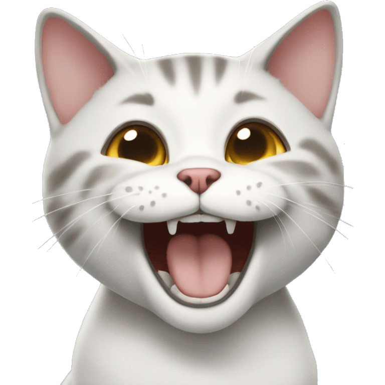 british short hair cat laughing emoji