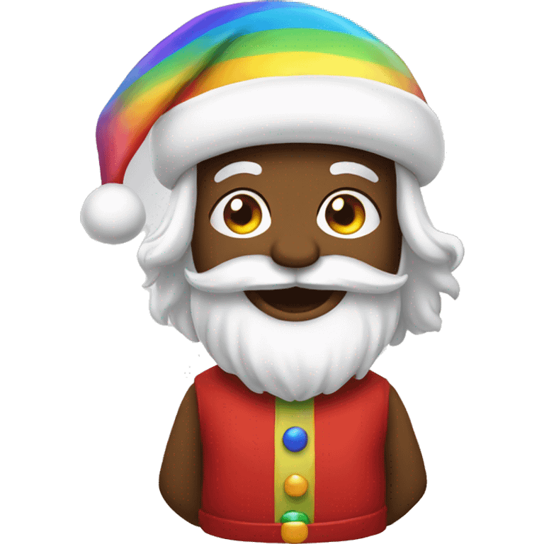 Rainbow Santa emoji