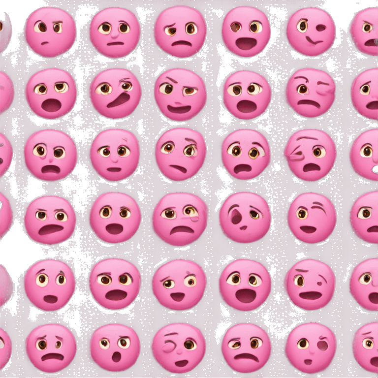 A lot of cute pink emojis  emoji