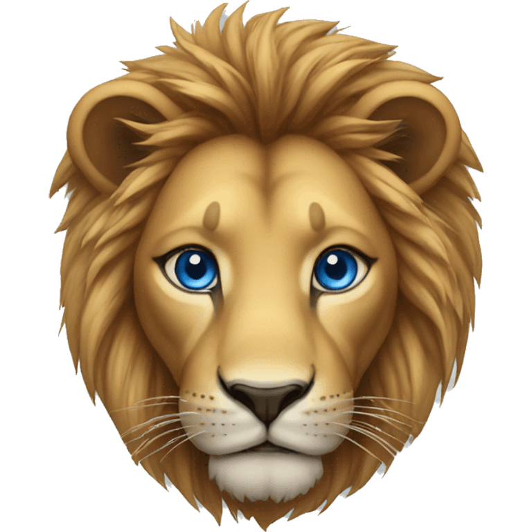 lion blue eyes emoji