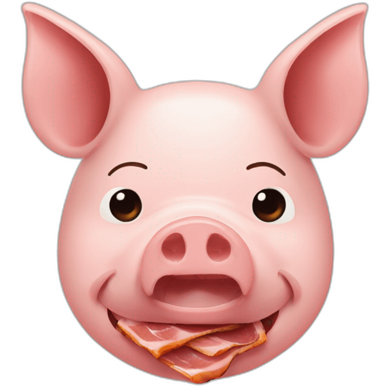 pig sliced and bacon inside emoji