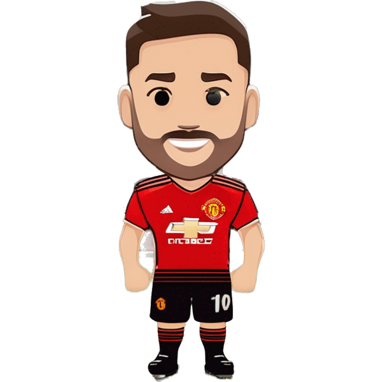 calciatore con la maglia del manchester united emoji