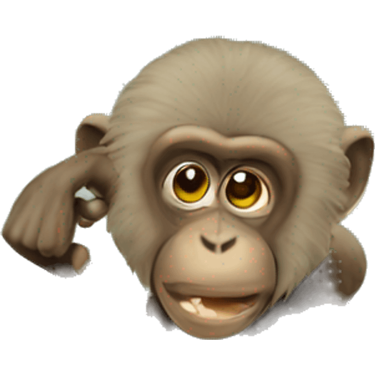 monkey EATING ANANAS emoji