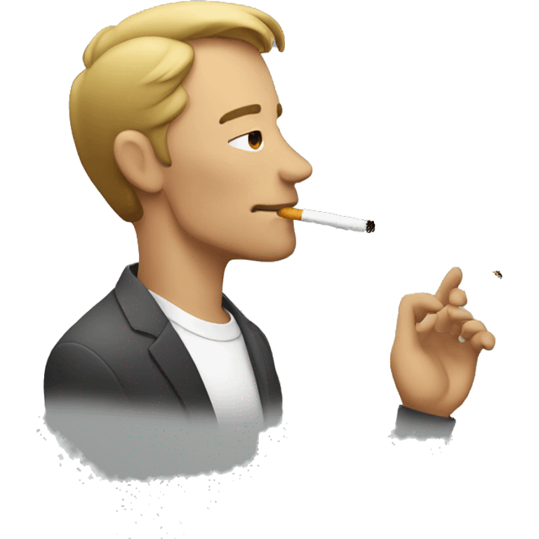 Man smoking a cigarette emoji