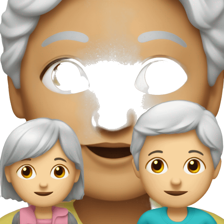 granny with little kids emoji