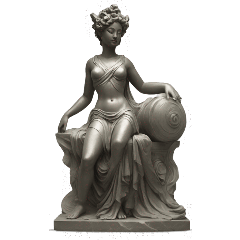 Antique sculpture of goddess Nika in full body  emoji