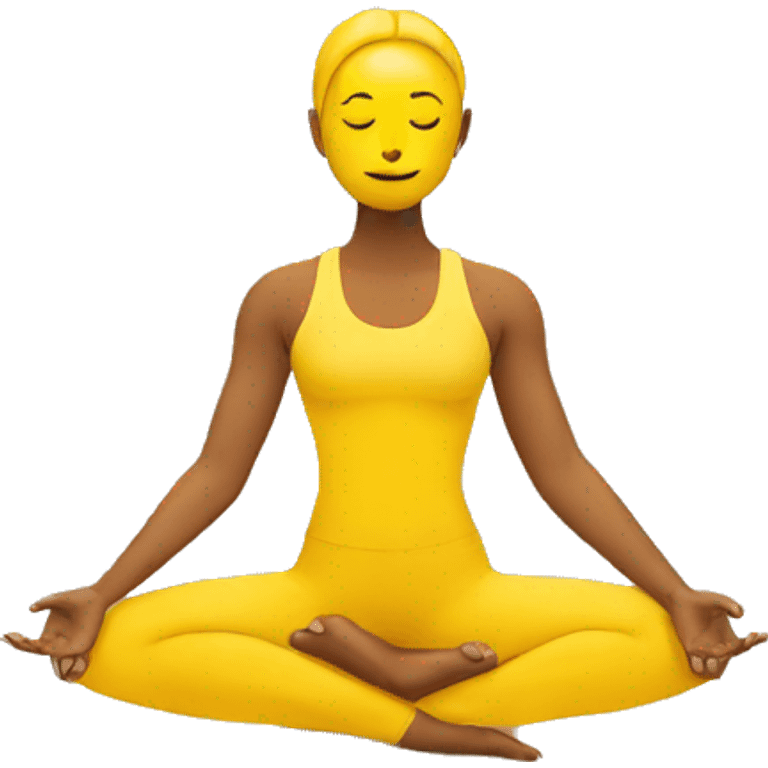 yellow person doing yoga emoji