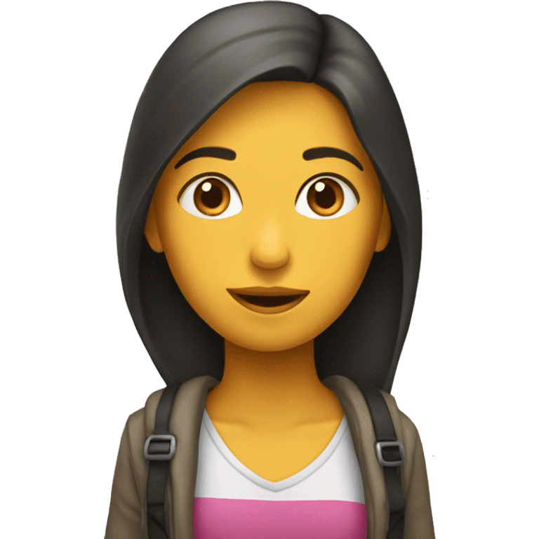 Una chica caminando  emoji