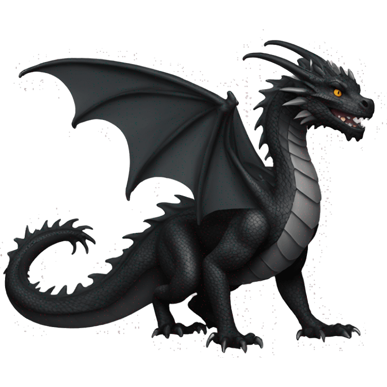 Dragon black emoji