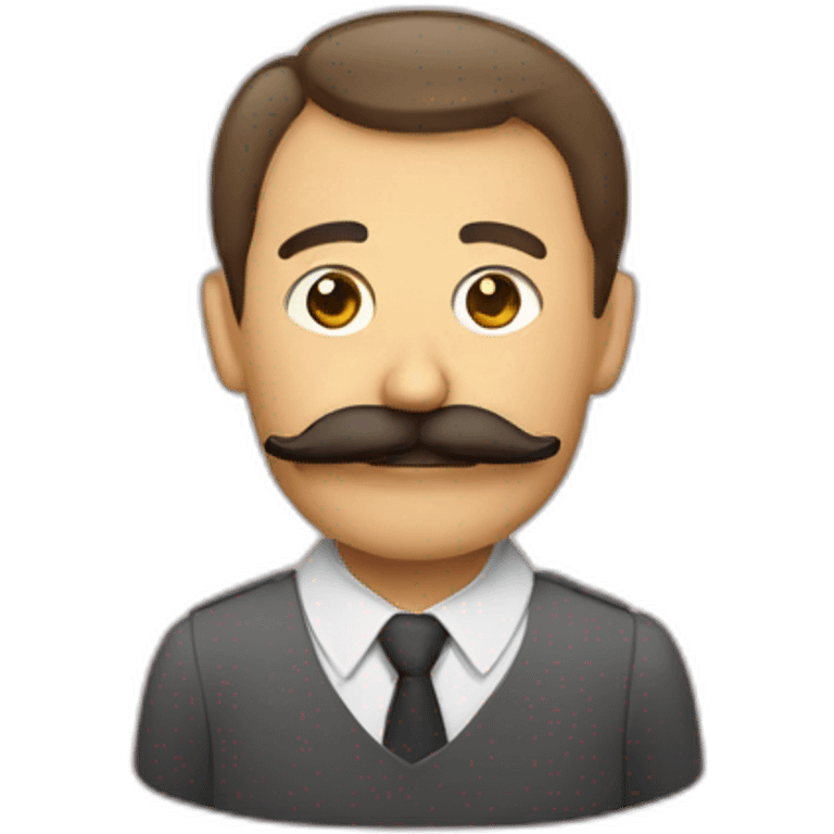 personne avec une moustache trapèze emoji