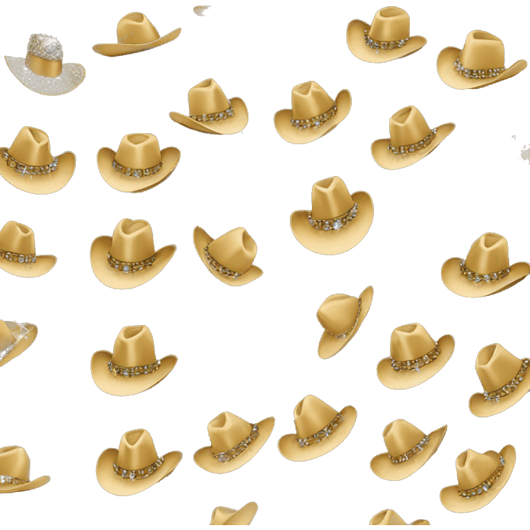 Cowboy hat covered in diamonds emoji