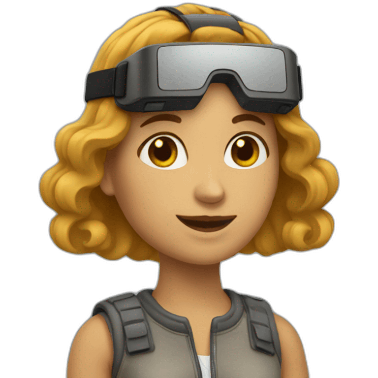 Femme qui fait de la VR emoji