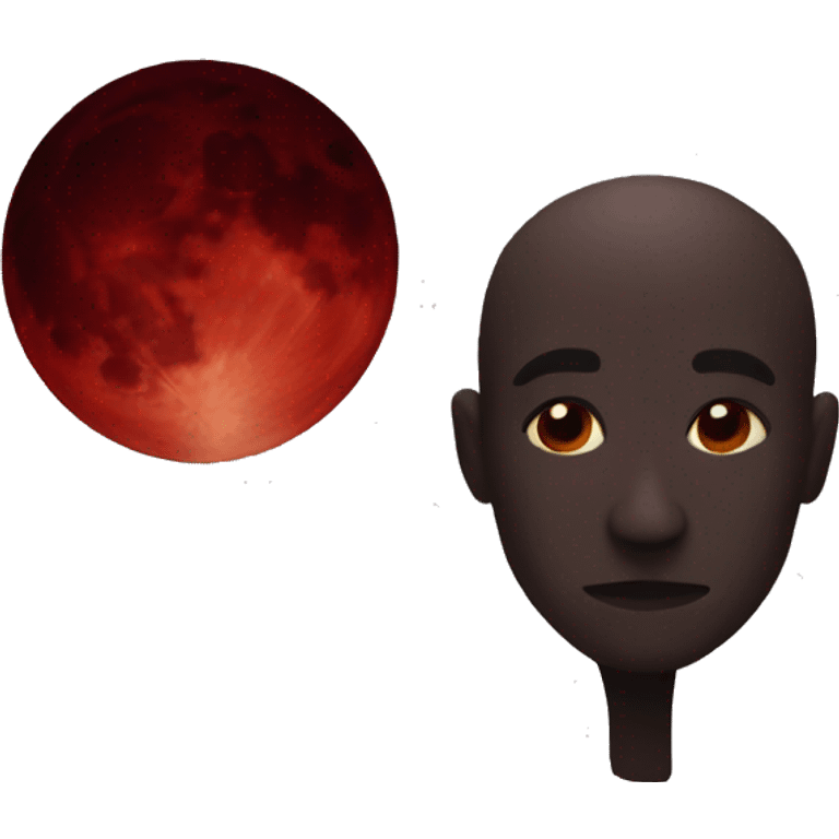 Dark red moon emoji