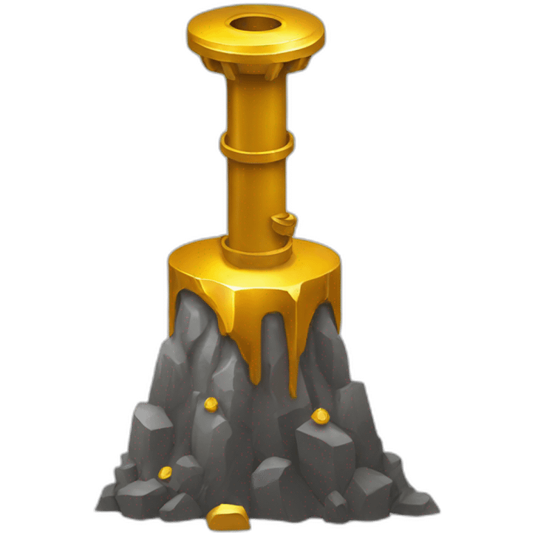 mining gold shaft emoji