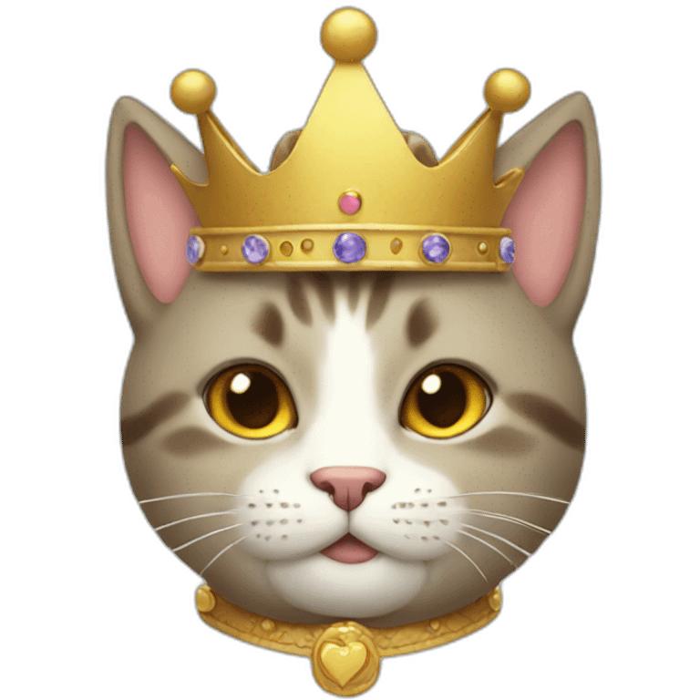 Cat with crown emoji