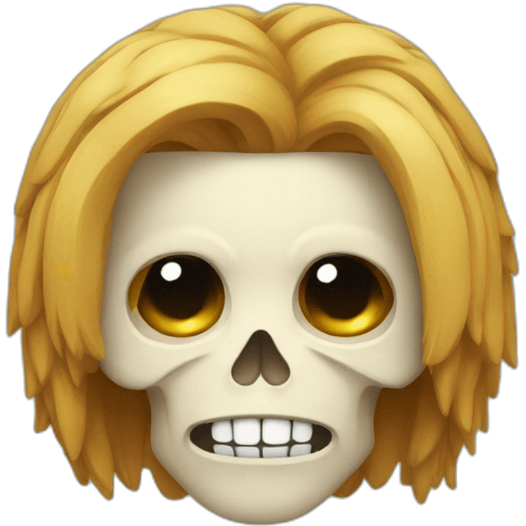 skull with parted hair emoji