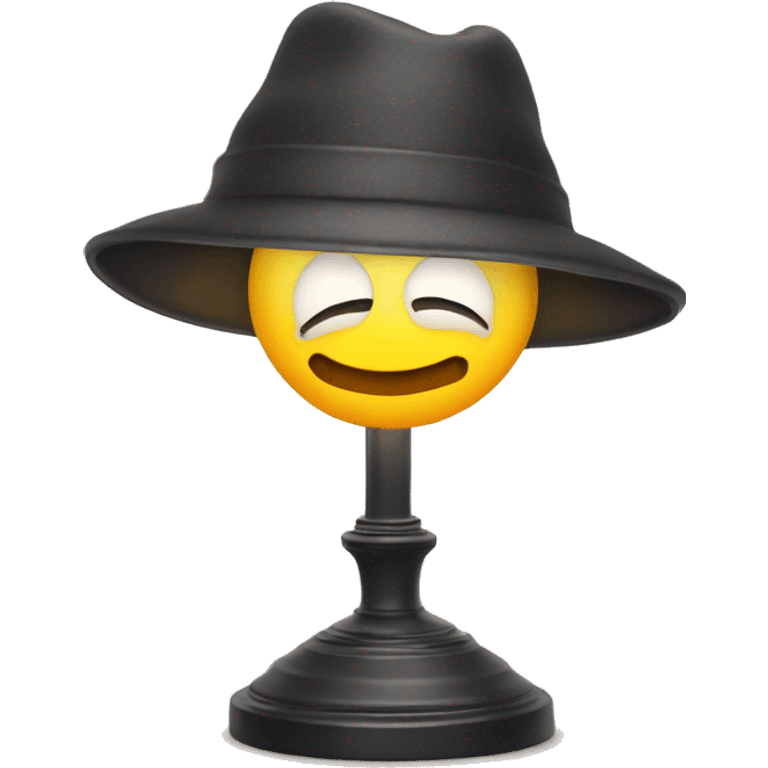 a lamp wearing a hat emoji