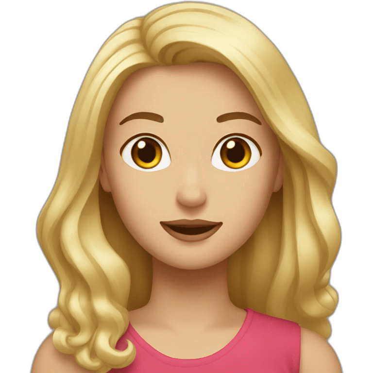 Blond woman and brown hair woman  emoji