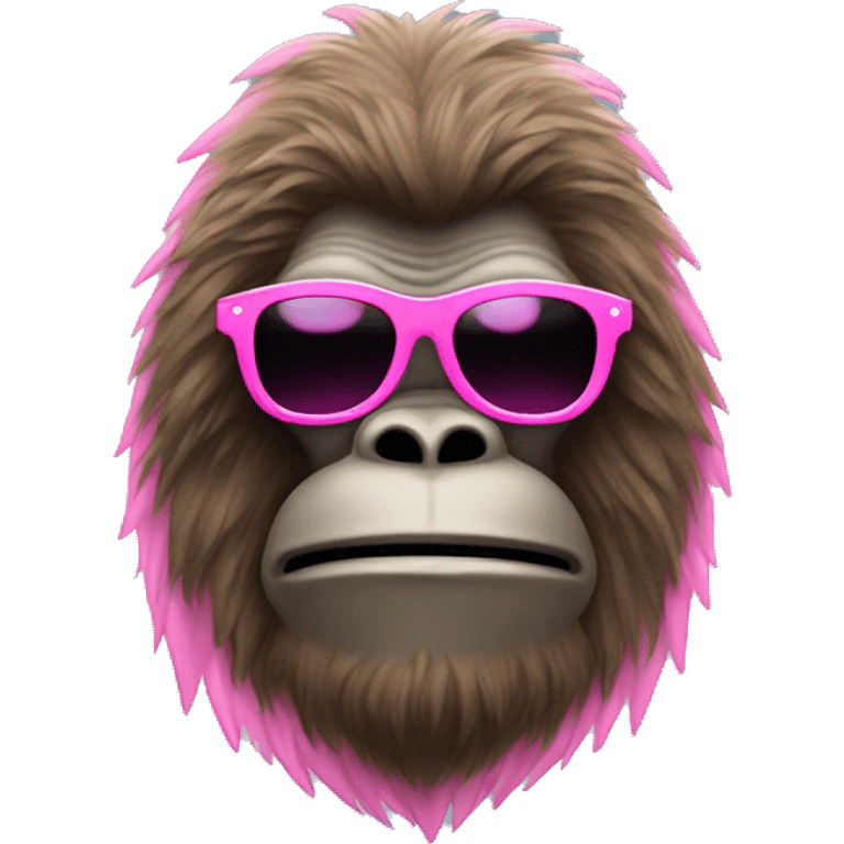 Bigfoot with pink sunglasses emoji