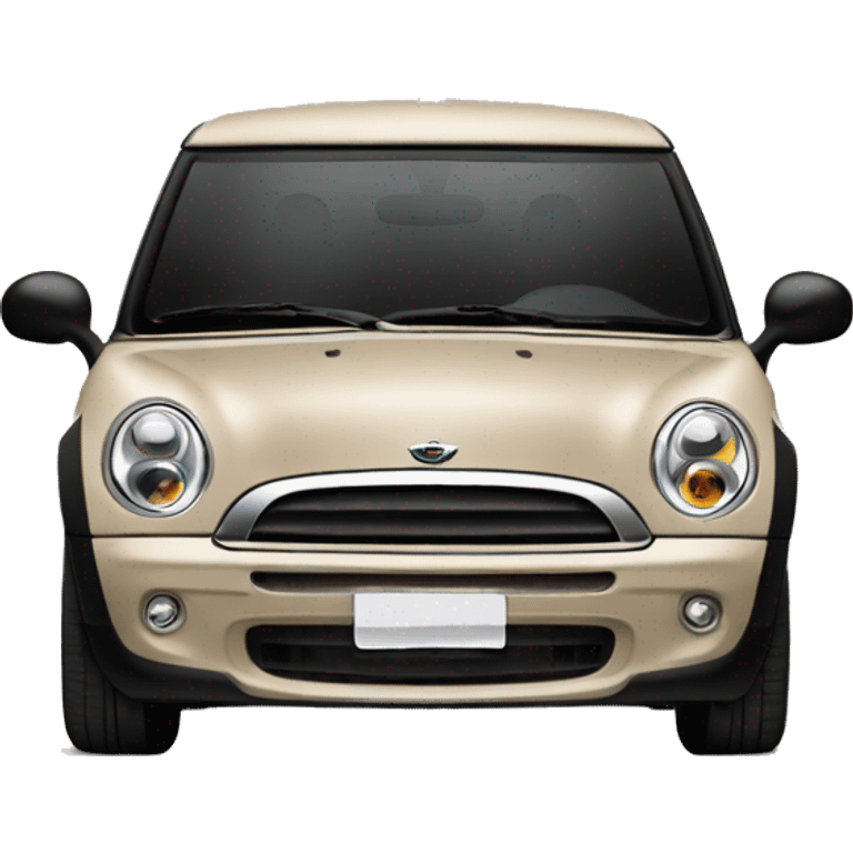 All beige mini Cooper  emoji