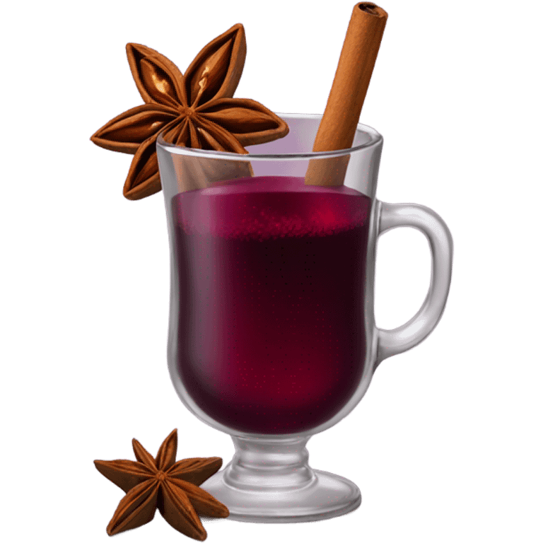 Mulled wine with star anise emoji