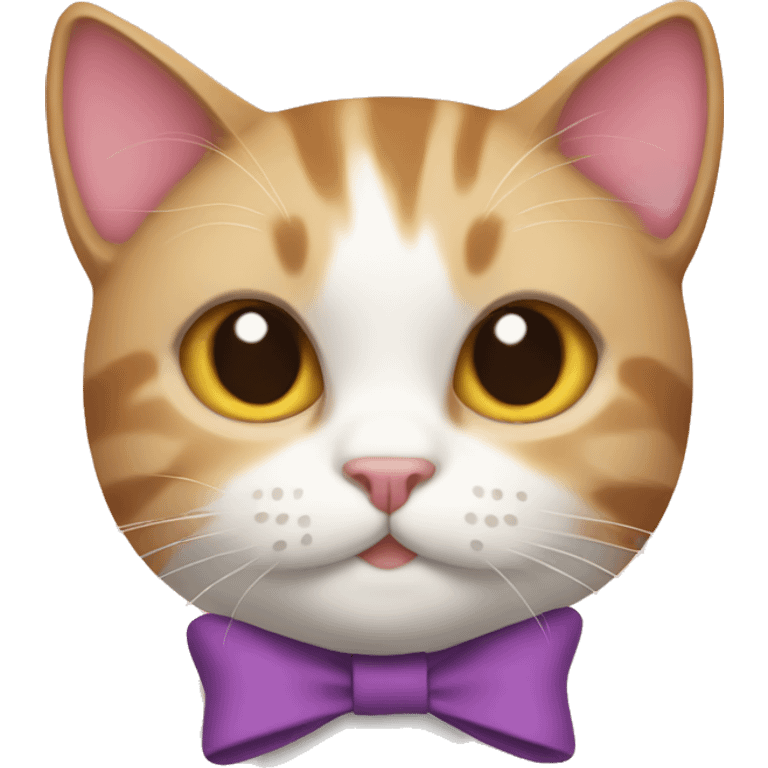 A cat with a bow emoji