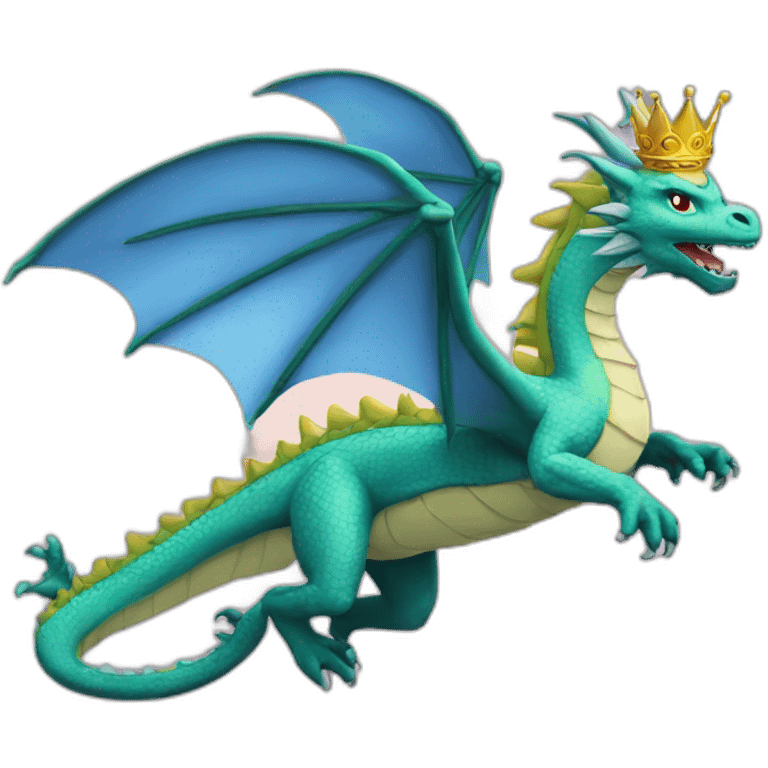 flying-dragon-with-princess-crown emoji