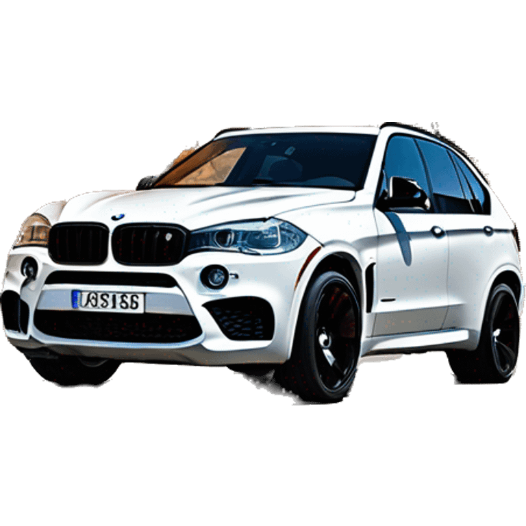 BMW X5M black and number plate C15 JTR emoji