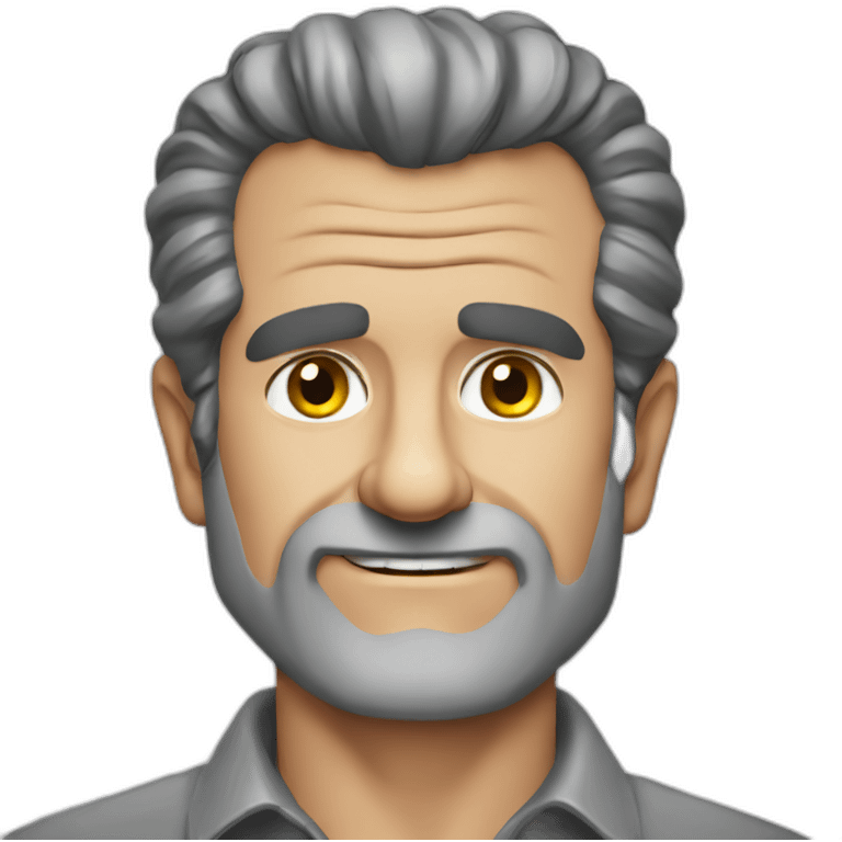 Mel Gibson cartoon wearing shirt emoji