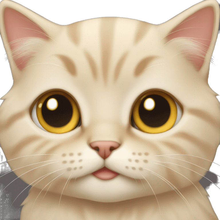 Cute beige extremely Persian kitten  emoji