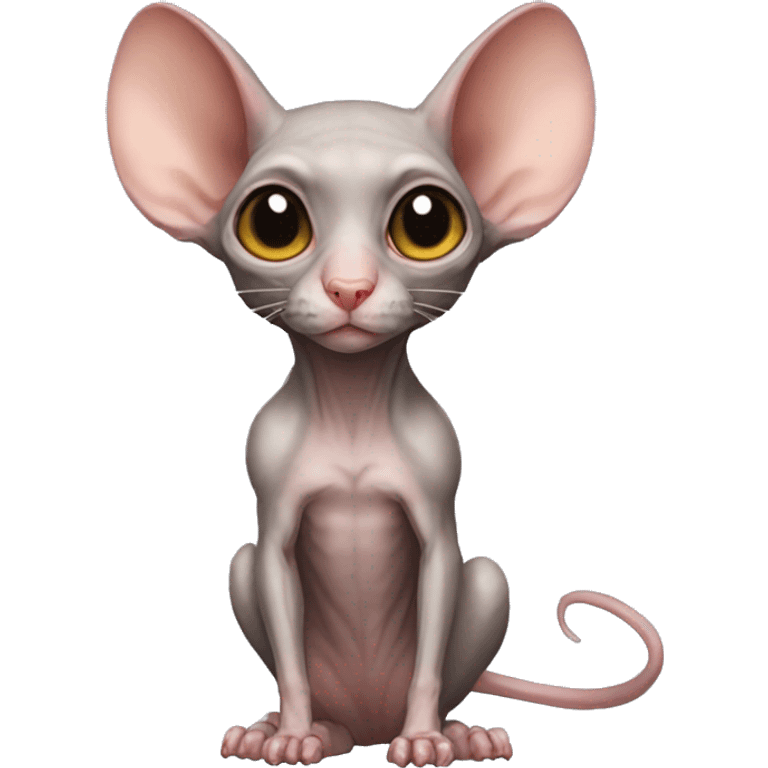 Cool Bat-Sphynx-Rat-Mouse-Rodent-Hybrid full body emoji