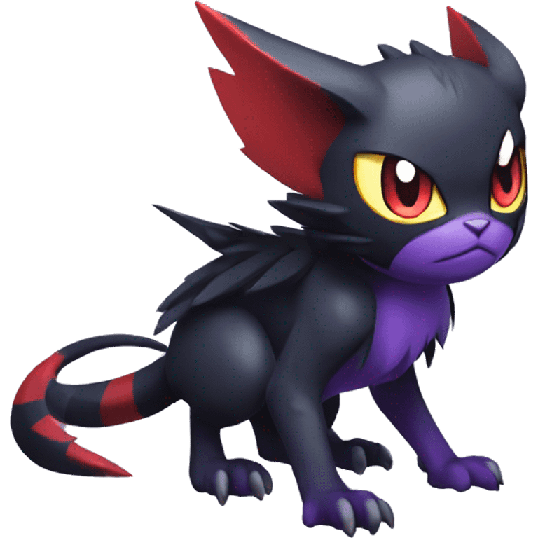 Edgy Cool Kawaii Litten-Noivern-Noibat-Absol-Pokémon Full Body emoji