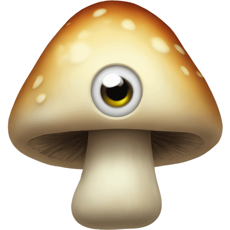 mushroom with an eye emoji