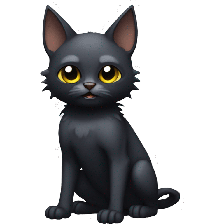 Dark Bat-Cat Full Body emoji