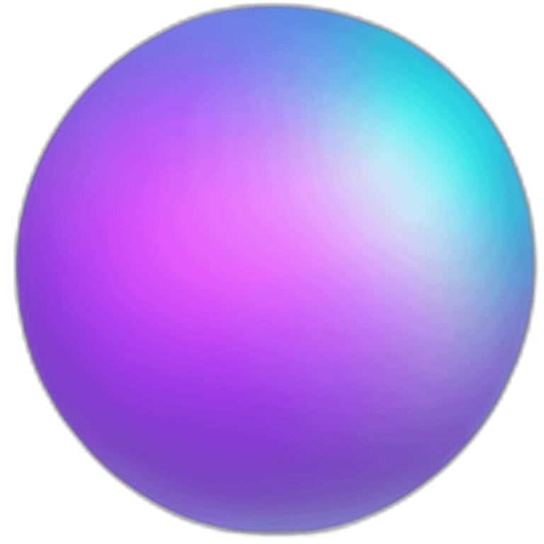 Lilac cyan gradient orb emoji