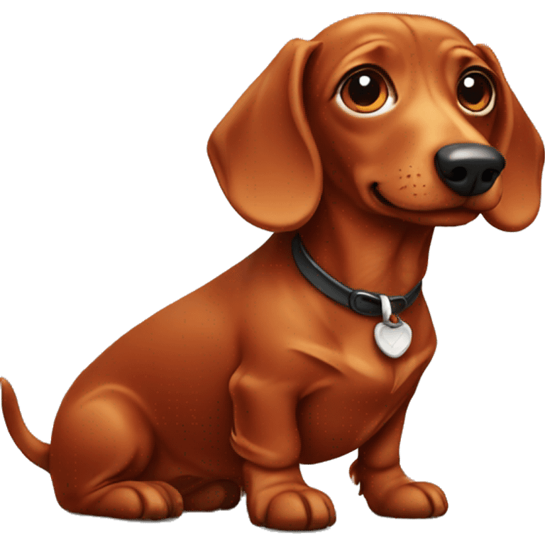 Red haired dachshund dog emoji