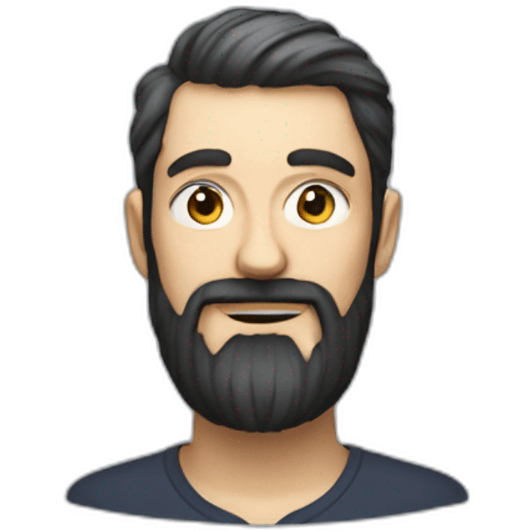 british creative product designer with long beard emoji