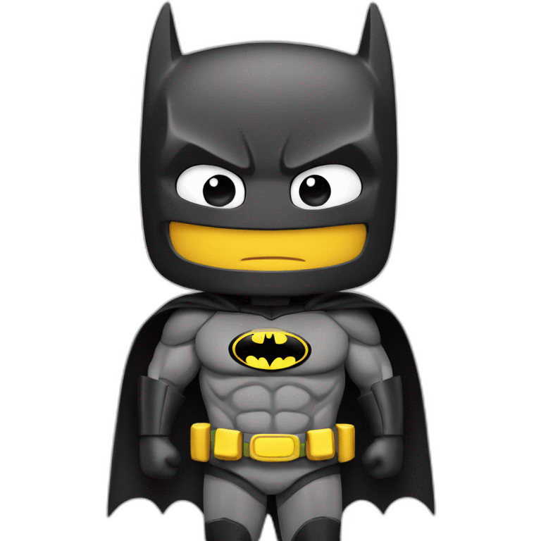 Batman saltando con la capa desplegada emoji