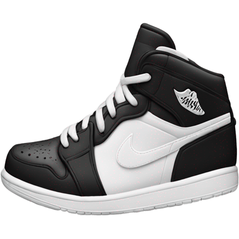 NIKE BLACK AND WHITE JORDAN SHOE emoji