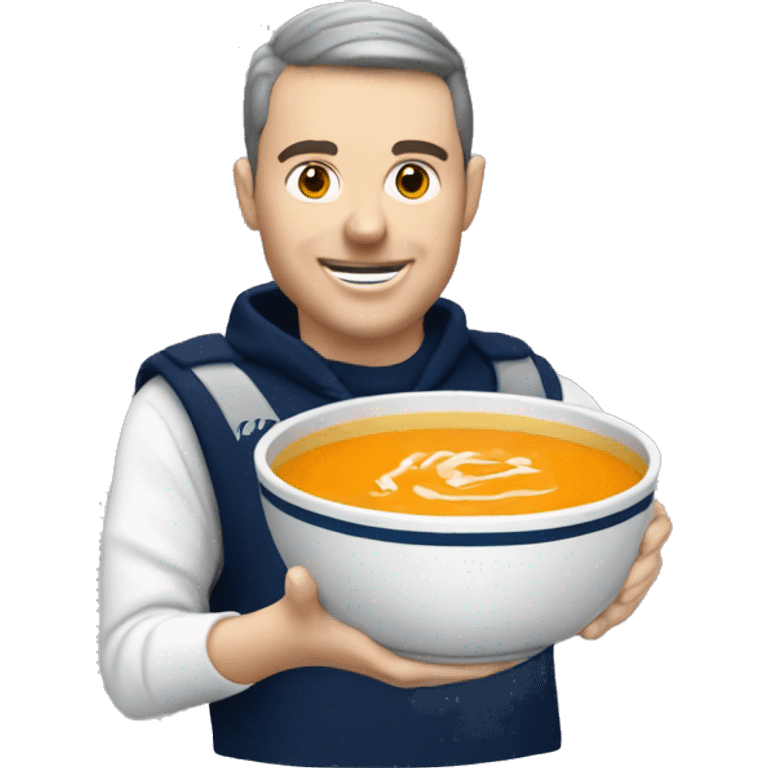 Penn state fan with a bowl of soup emoji