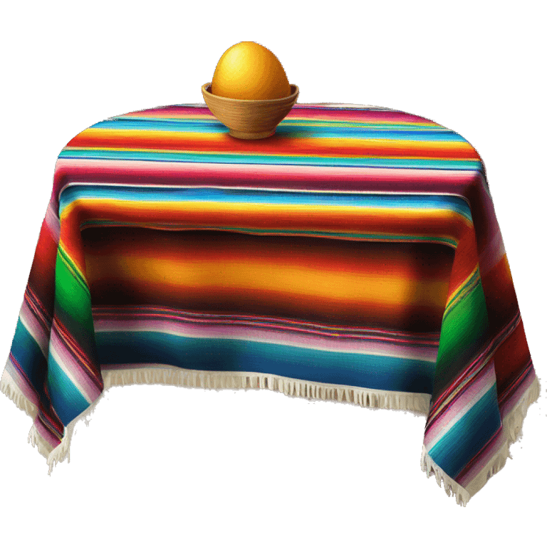 Realistic serape table cloth. emoji