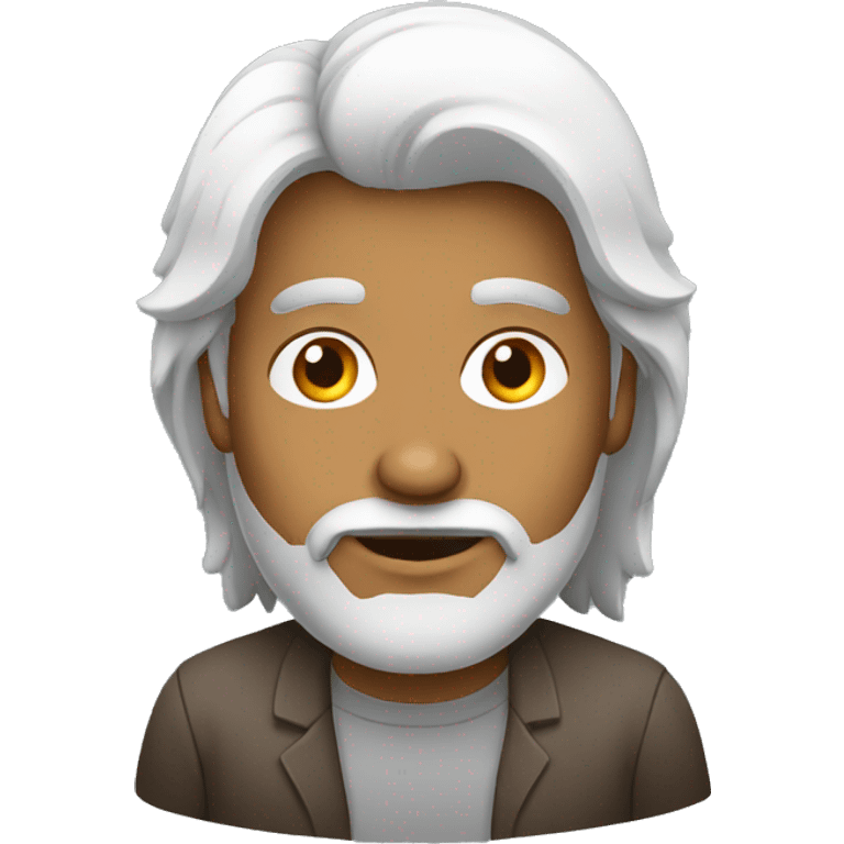 indian guy with mullet and facial hair working in laptop emoji