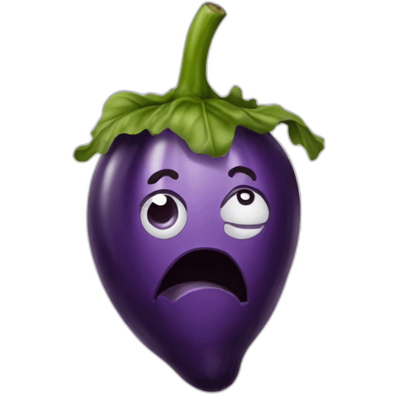 mange aubergine bave emoji