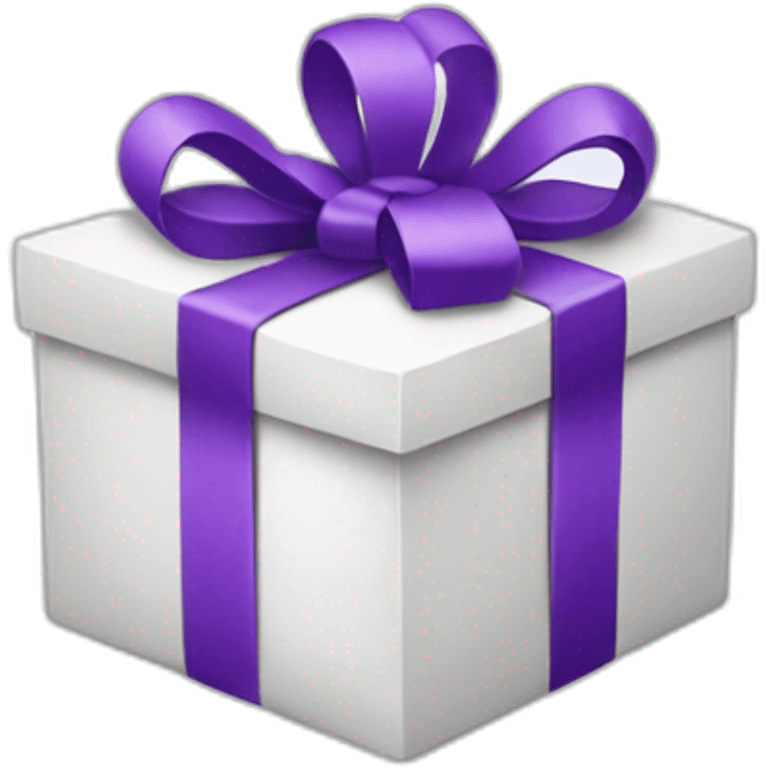 white present with purple emoji