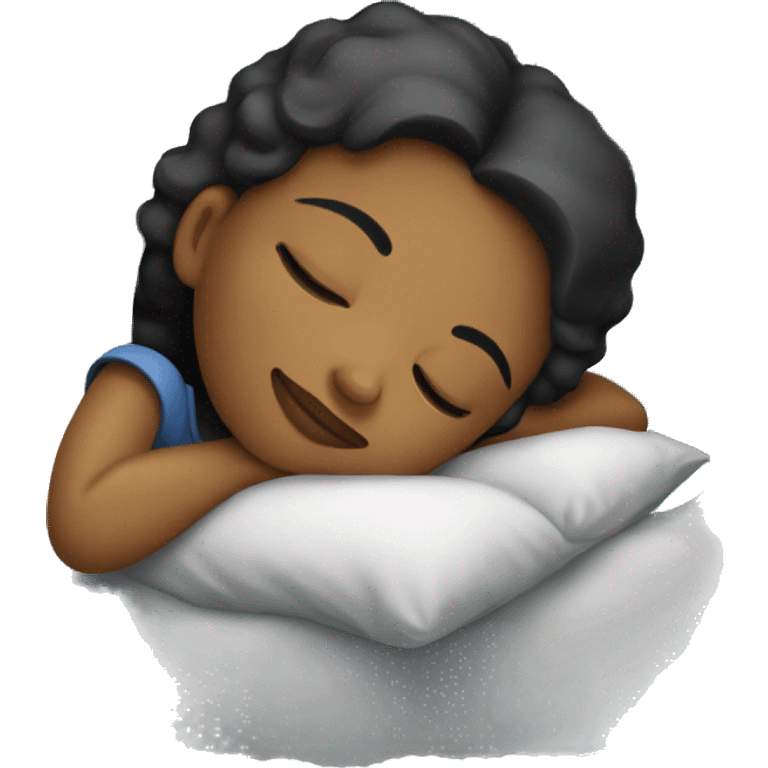 Girl sleeping on the moon emoji